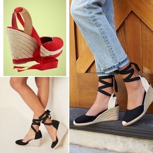❤️🖤 BUNDLE Gap Wedge Ankle Tie Espadrilles Shoes